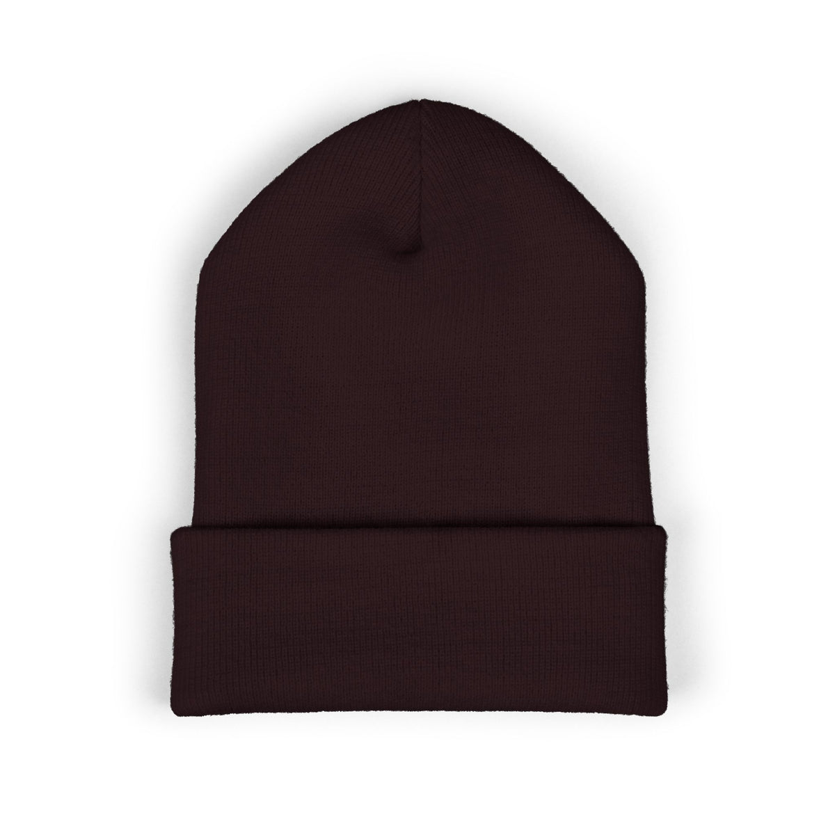 Embroidered Monogram Cuffed Beanie — Classic Knit Winter Hat