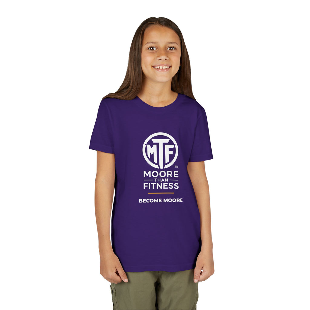 Youth Tee — Moore Than Fitness 'Become Moore' Logo Tee (Move With Purpose)