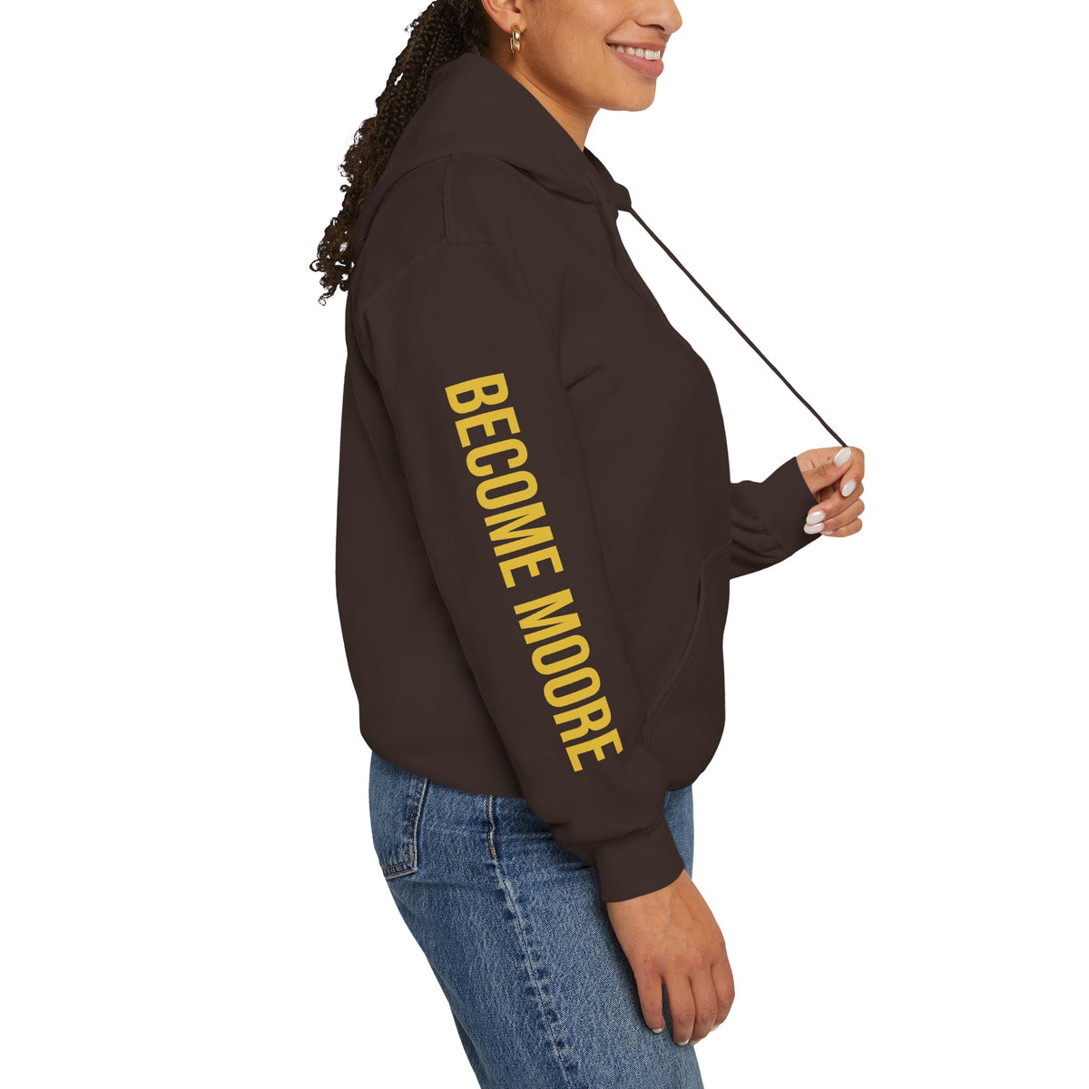 Signature Moore Than Fitness Logo Hoodie — "Become Moore" Sleeve Pullover
