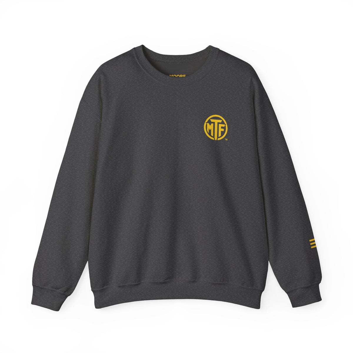 Crewneck Sweatshirt — "Unfinished by Design" Minimal Logo Pullover