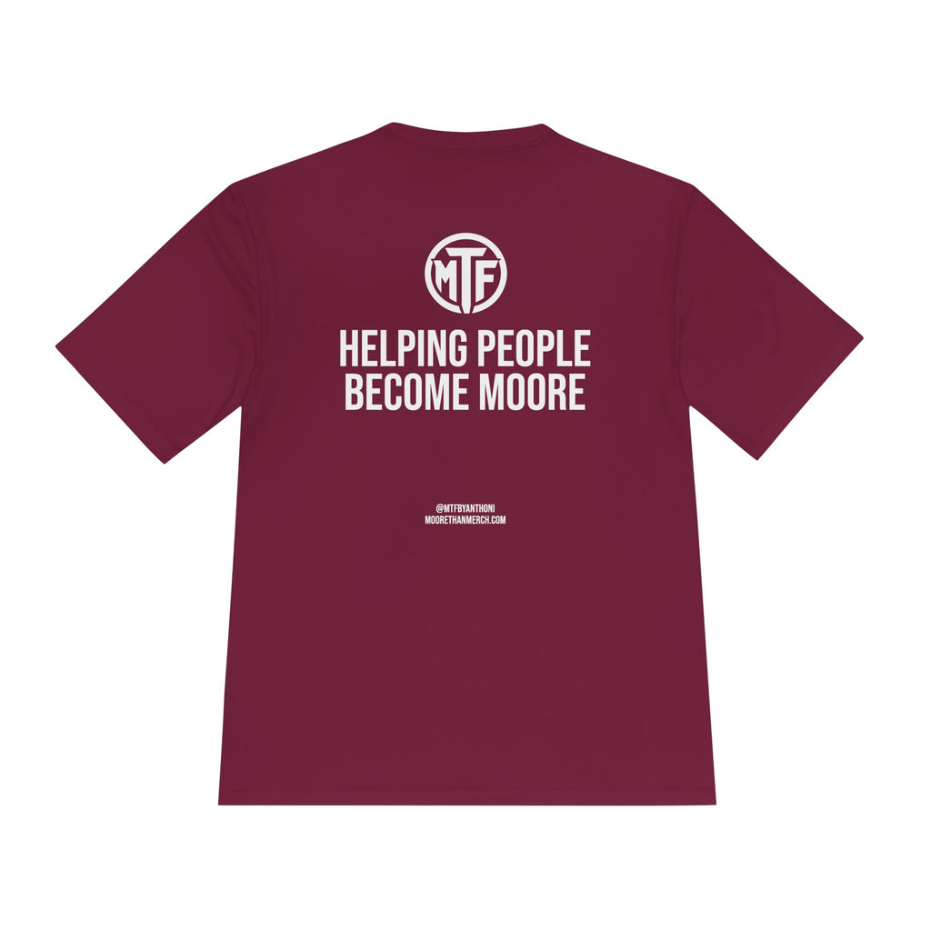 Moore Fitness 'Helping People Become More' Moisture-Wicking Tee