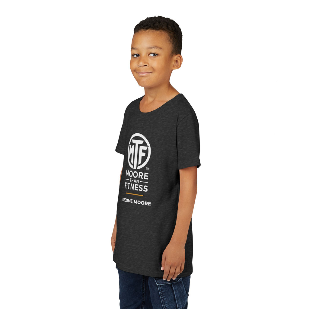 Youth Tee — Moore Than Fitness 'Become Moore' Logo Tee (Move With Purpose)