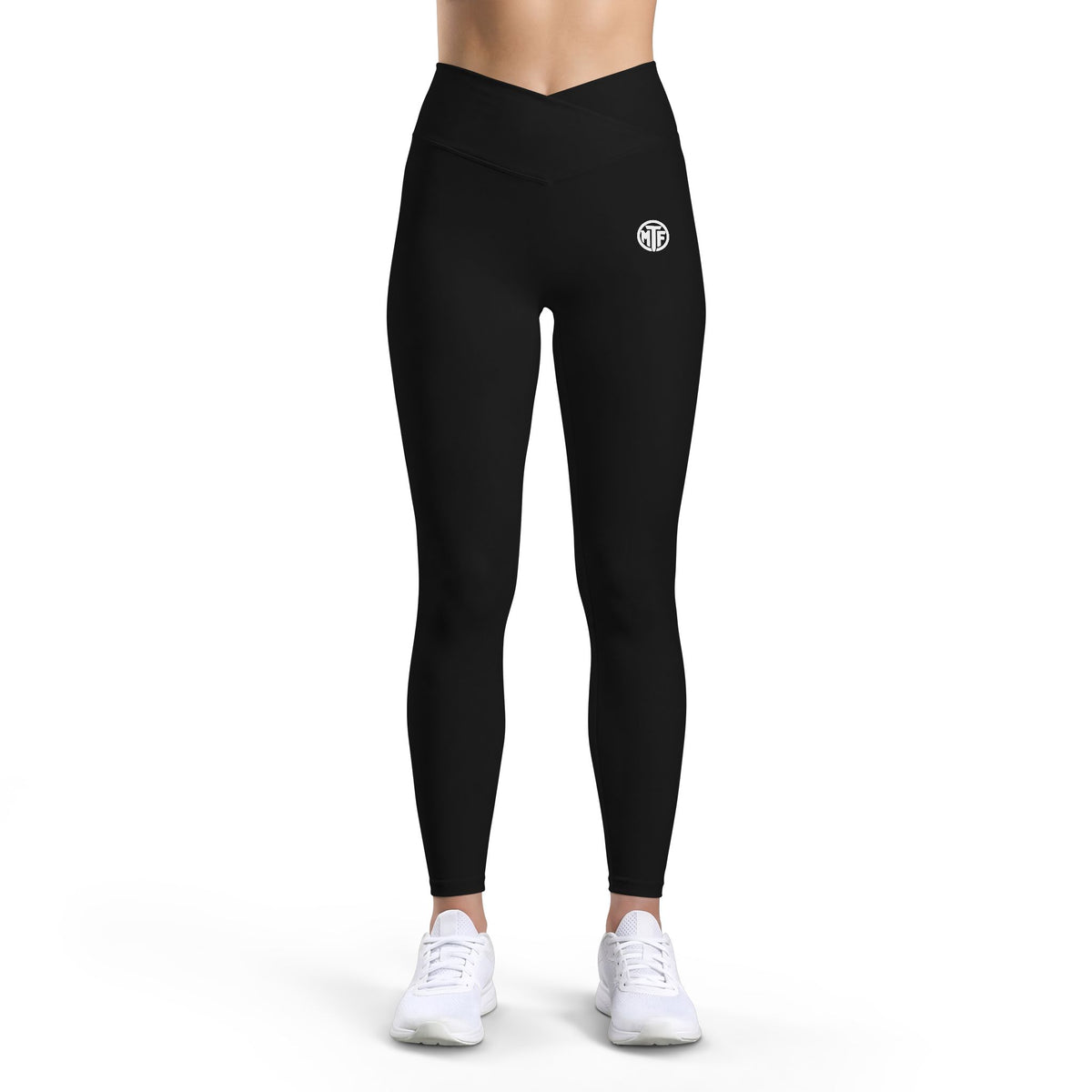 Women's Luxe Leggings — Minimal White Sunburst Logo High-Waist Activewear