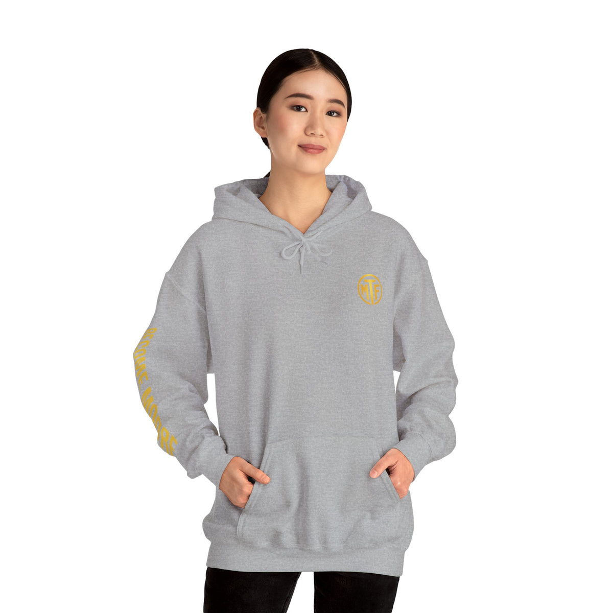 Signature Moore Than Fitness Logo Hoodie — "Become Moore" Sleeve Pullover