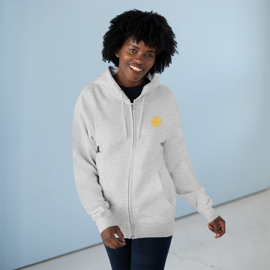 Move With Purpose Zip Hoodie — Moore Than Fitness Logo Fitness Hoodie