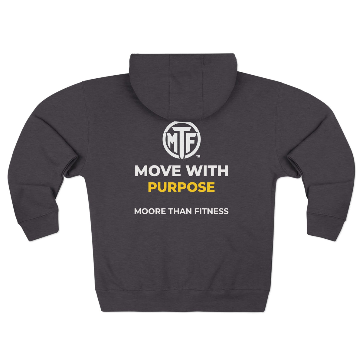 Move With Purpose Zip Hoodie — Moore Than Fitness Logo Fitness Hoodie