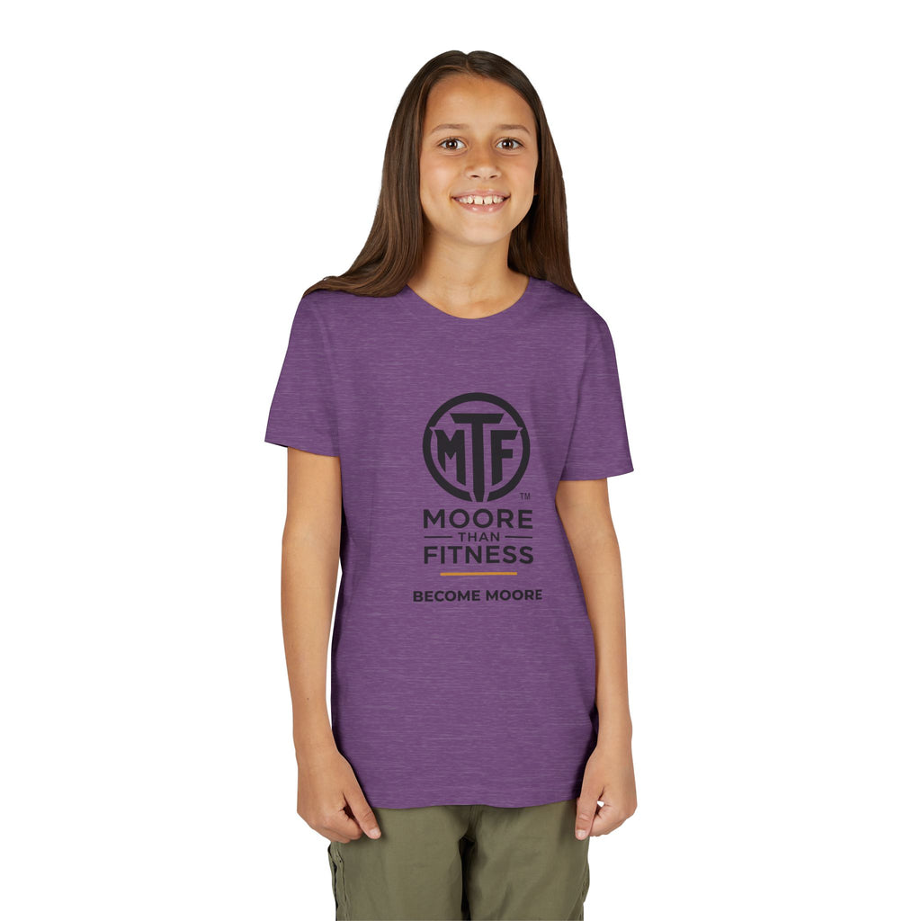 Youth Tee — Moore Than Fitness 'Become Moore' Logo Tee (Move With Purpose)