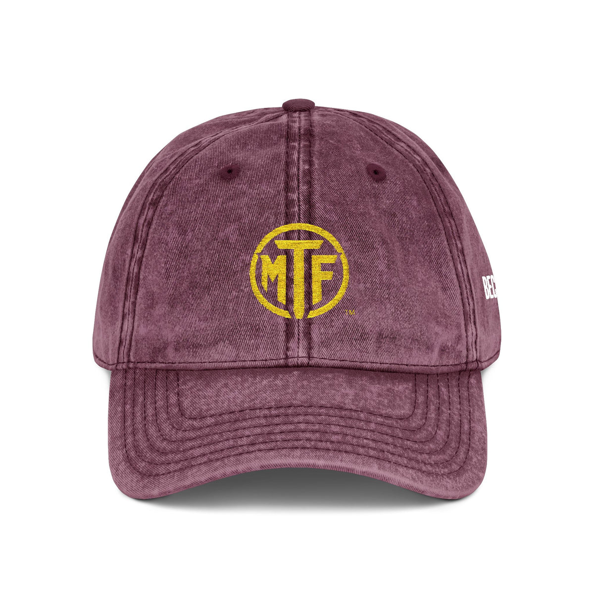 Vintage Embroidered Cap — Distressed Monogram Dad Hat