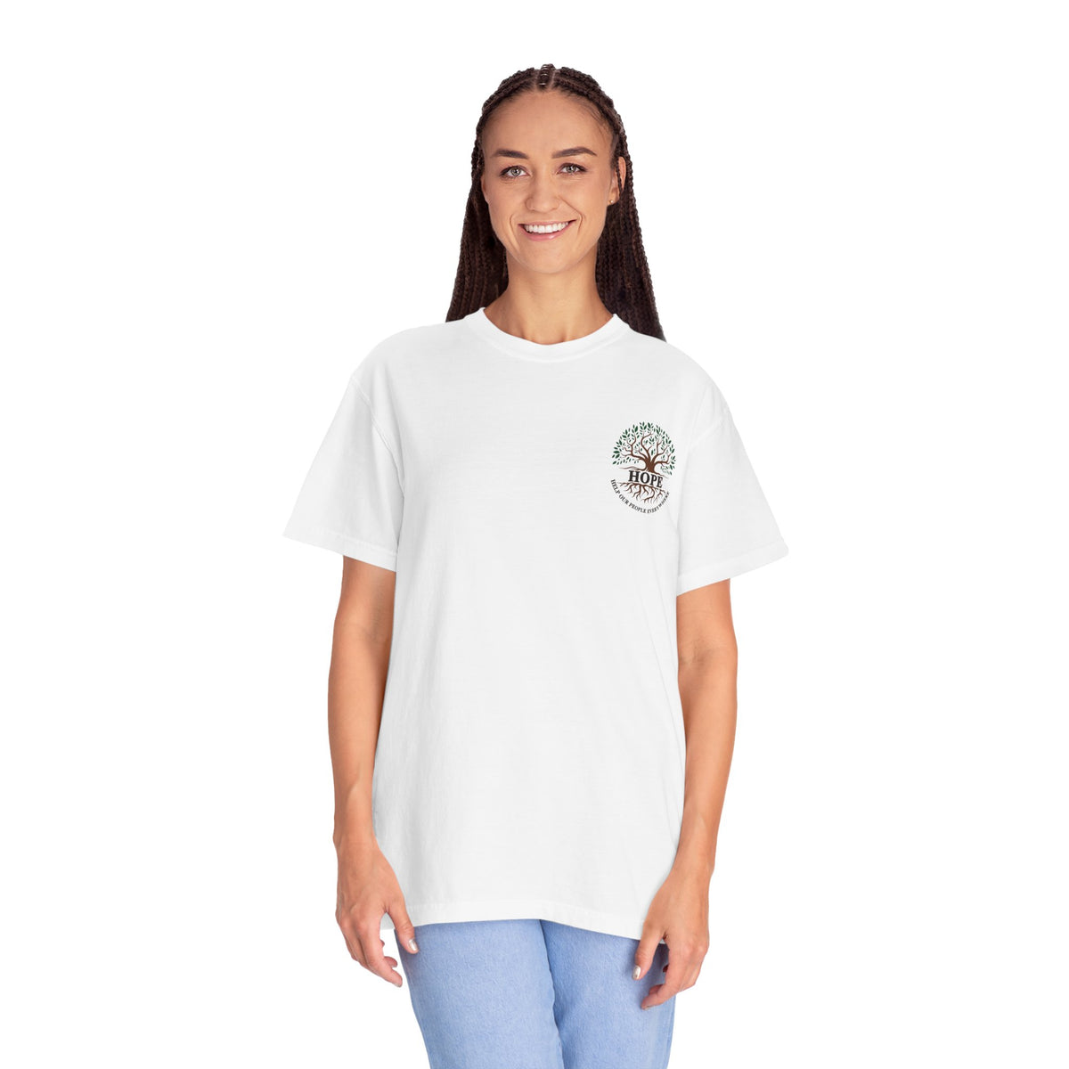Hope Tree T-Shirt — "Help Our People Everywhere" Comfort Tee