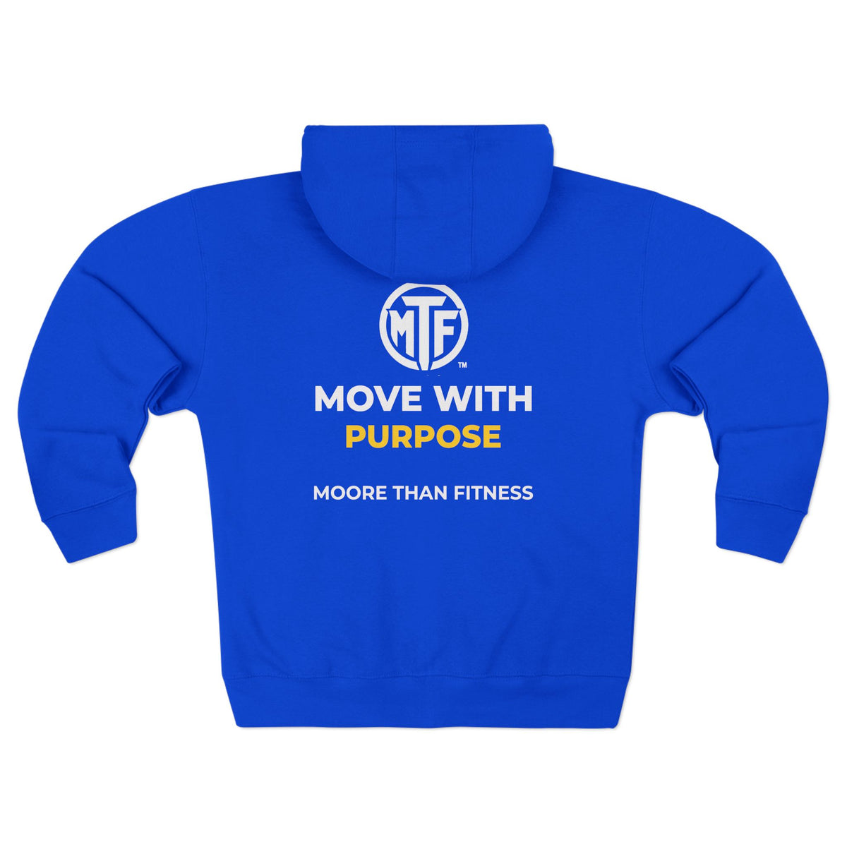 Move With Purpose Zip Hoodie — Moore Than Fitness Logo Fitness Hoodie