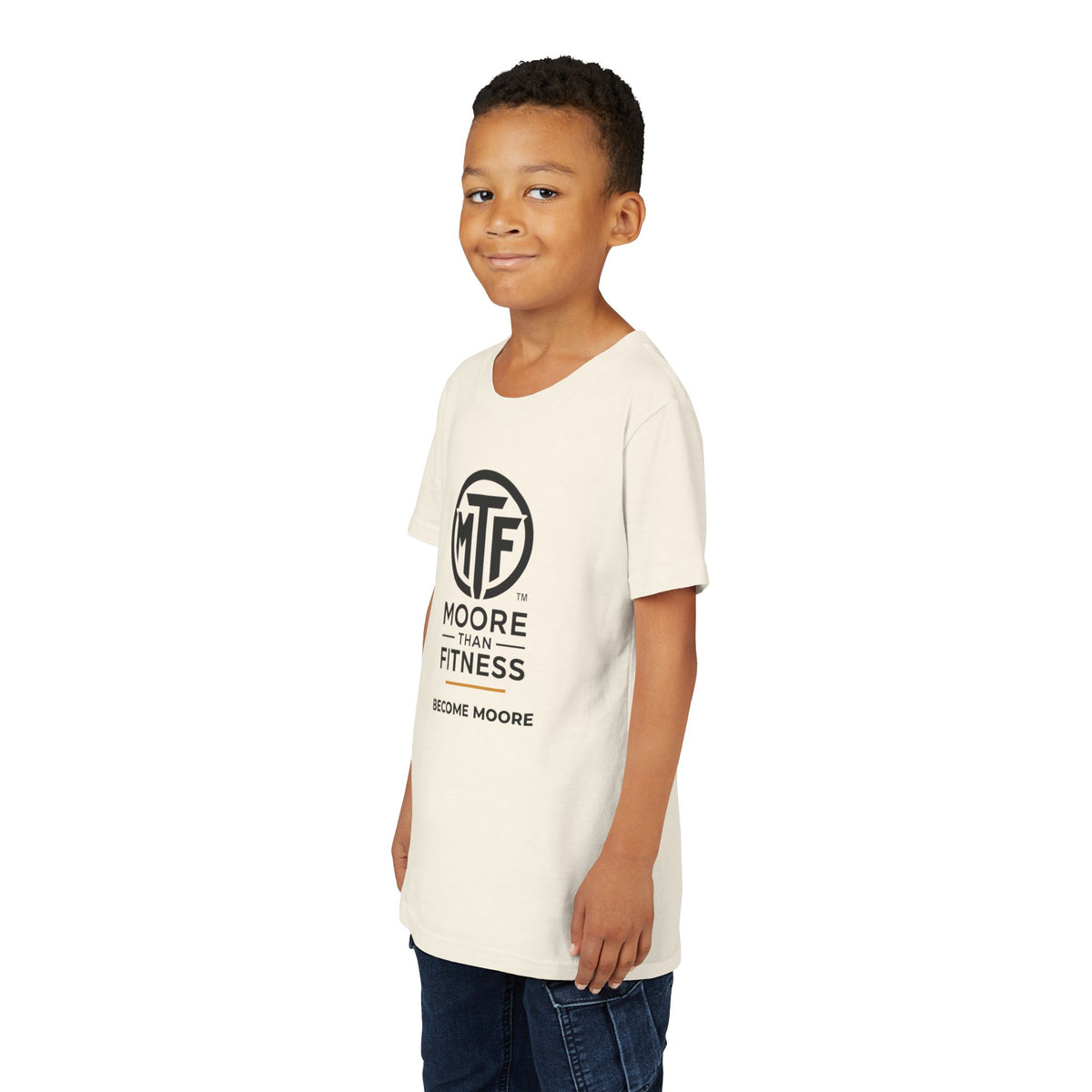 Youth Tee — Moore Than Fitness 'Become Moore' Logo Tee (Move With Purpose)