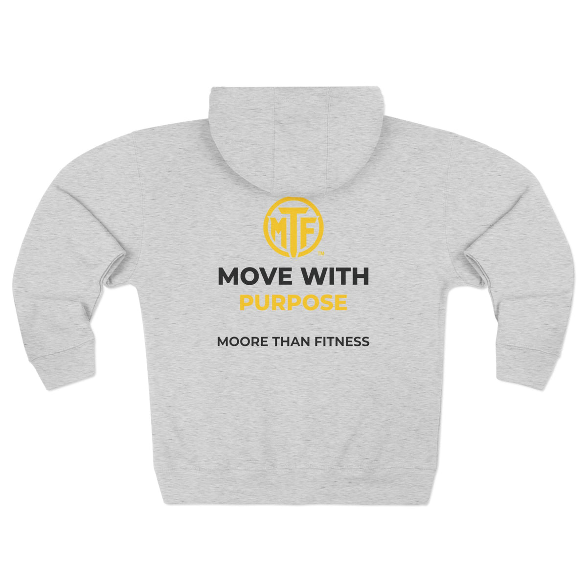 Move With Purpose Zip Hoodie — Moore Than Fitness Logo Fitness Hoodie