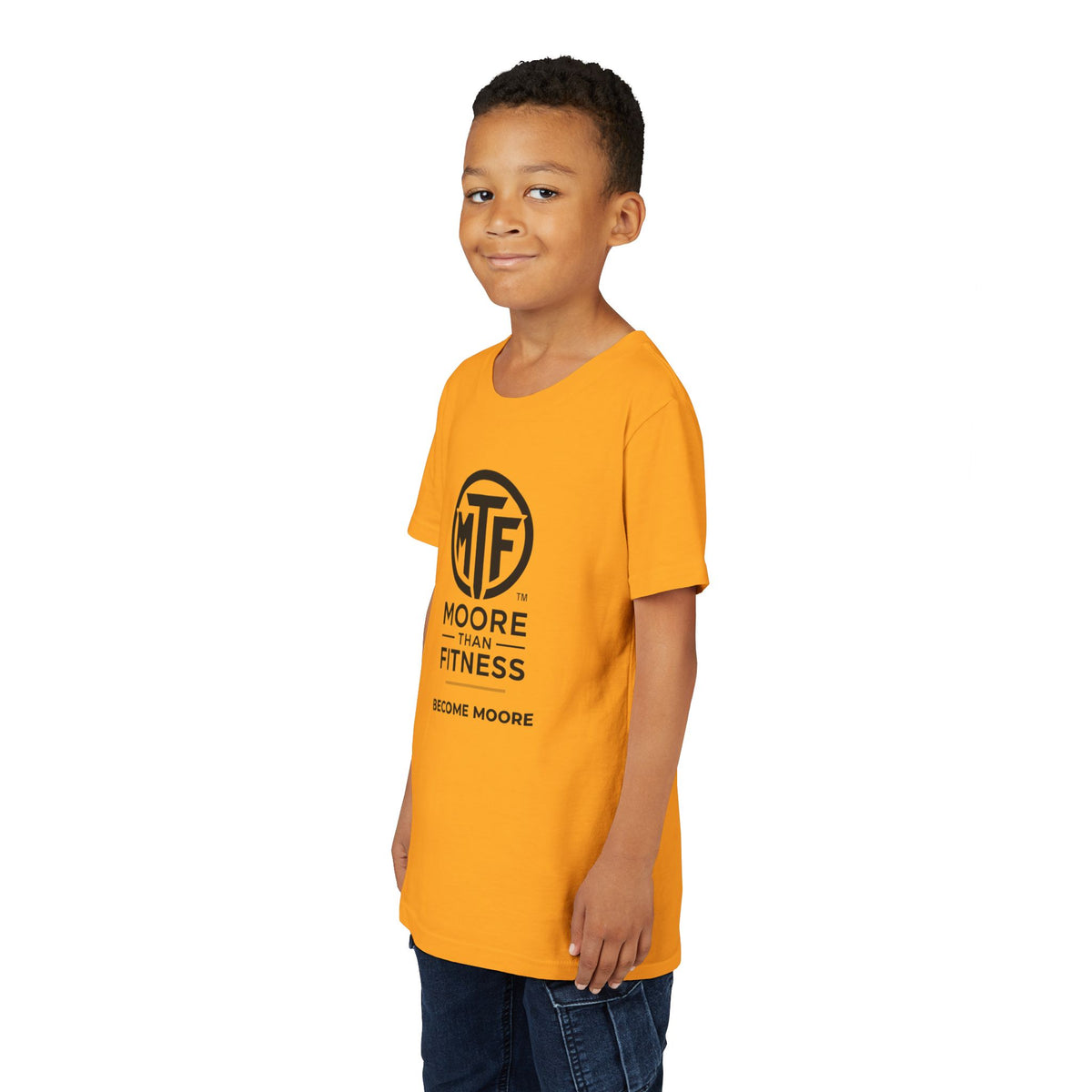 Youth Tee — Moore Than Fitness 'Become Moore' Logo Tee (Move With Purpose)