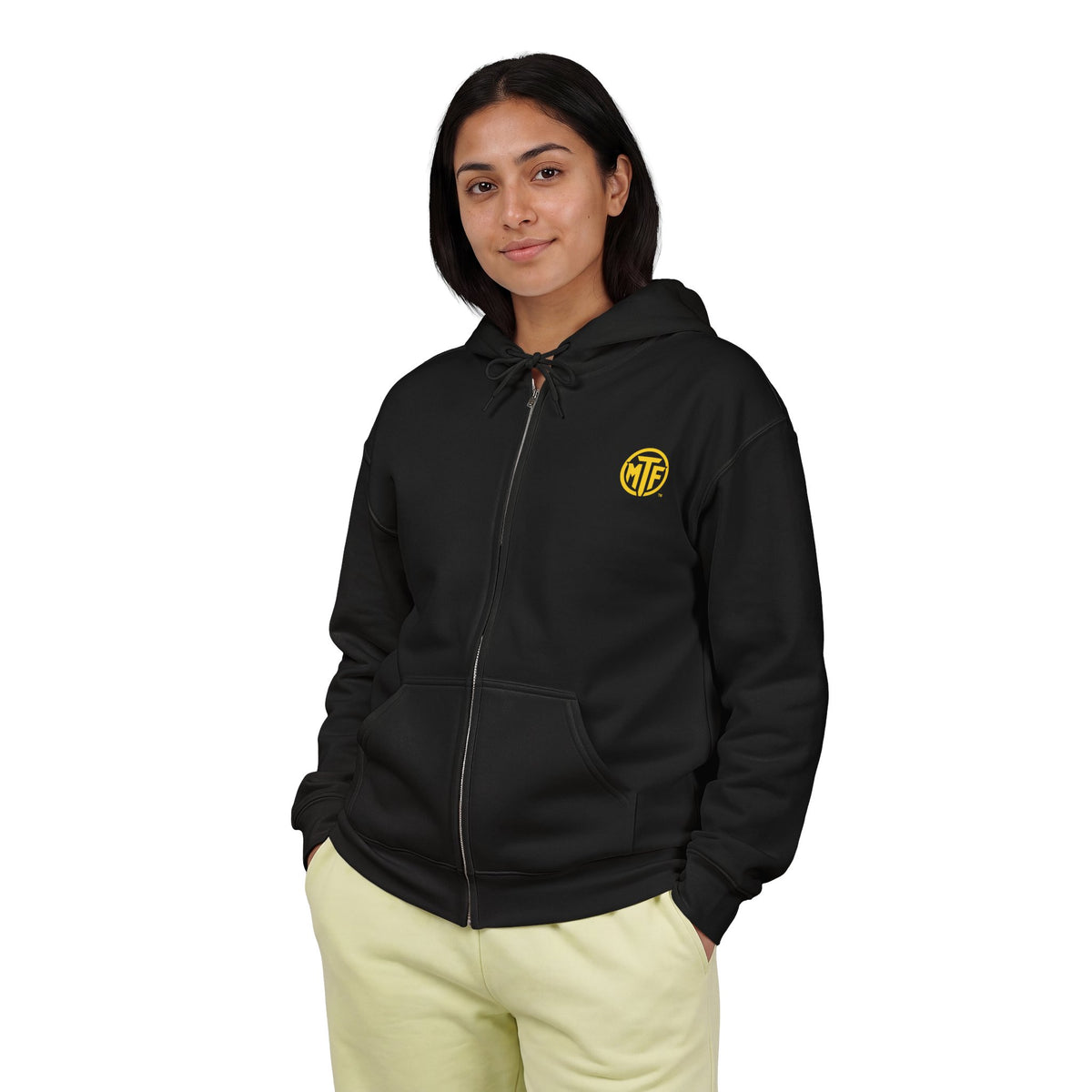 Become Moore Zip Hoodie — "Become Moore" Fitness Full-Zip Hooded Sweatshirt