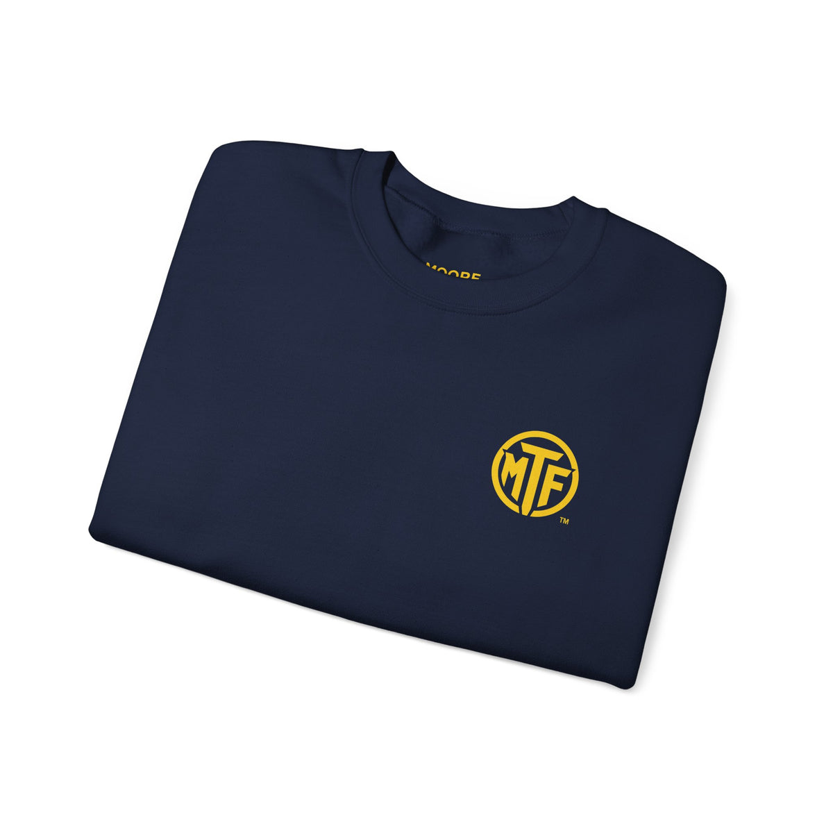 Crewneck Sweatshirt — "Unfinished by Design" Minimal Logo Pullover