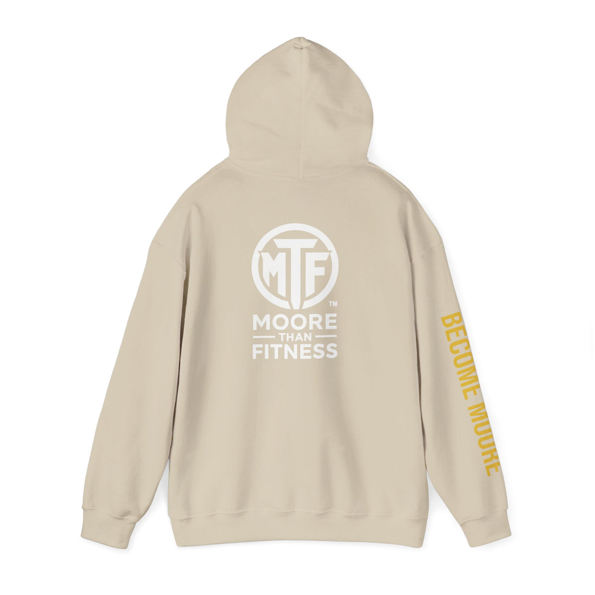 Signature Moore Than Fitness Logo Hoodie — "Become Moore" Sleeve Pullover