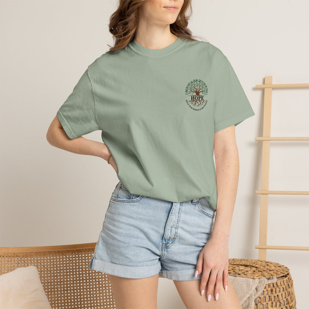 Hope Tree T-Shirt — "Help Our People Everywhere" Comfort Tee