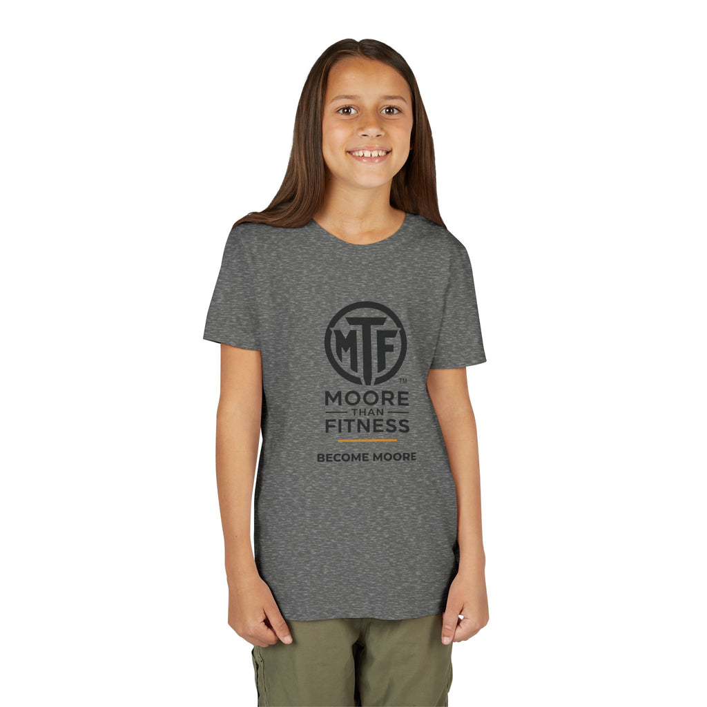 Youth Tee — Moore Than Fitness 'Become Moore' Logo Tee (Move With Purpose)
