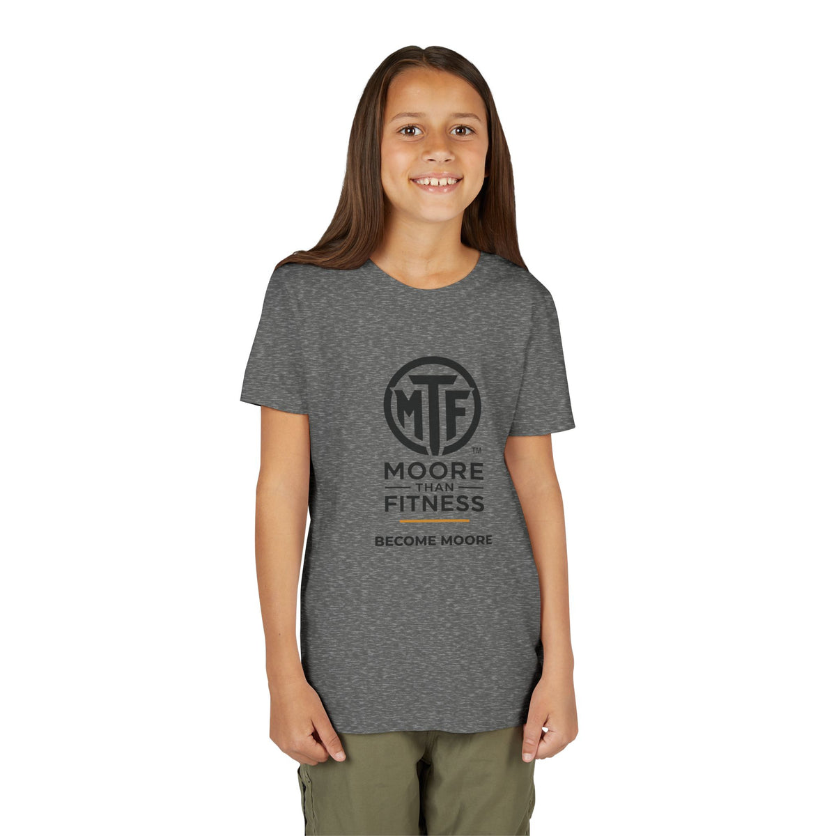 Youth Tee — Moore Than Fitness 'Become Moore' Logo Tee (Move With Purpose)