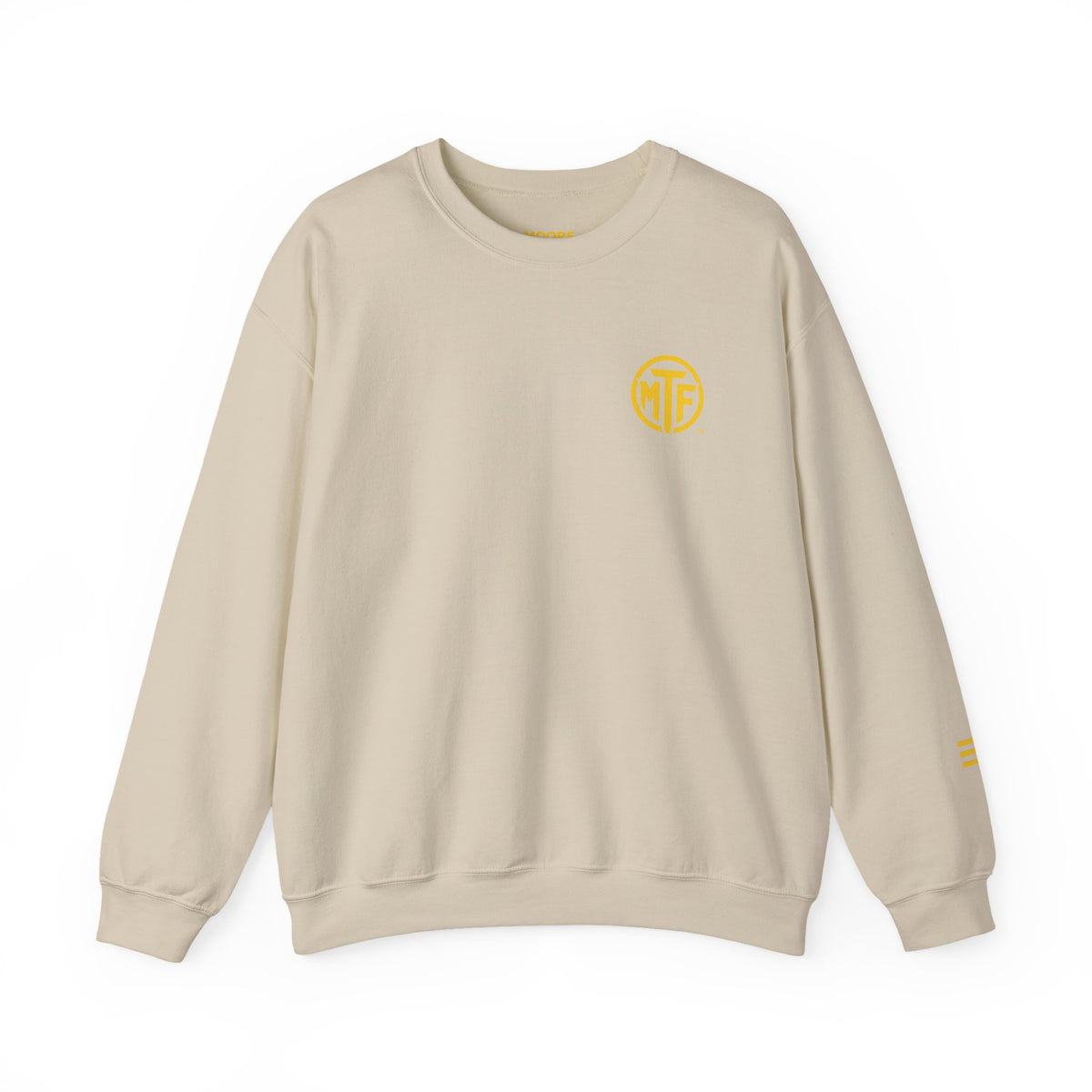 Crewneck Sweatshirt — "Unfinished by Design" Minimal Logo Pullover