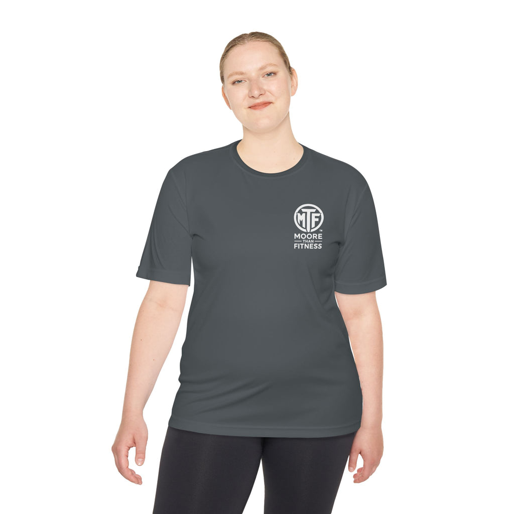 Moore Fitness 'Helping People Become More' Moisture-Wicking Tee