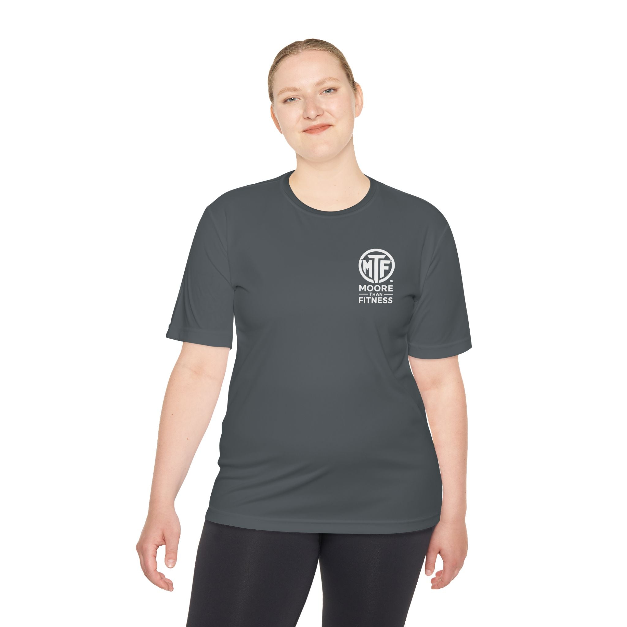 Moore Fitness 'Helping People Become More' Moisture-Wicking Tee