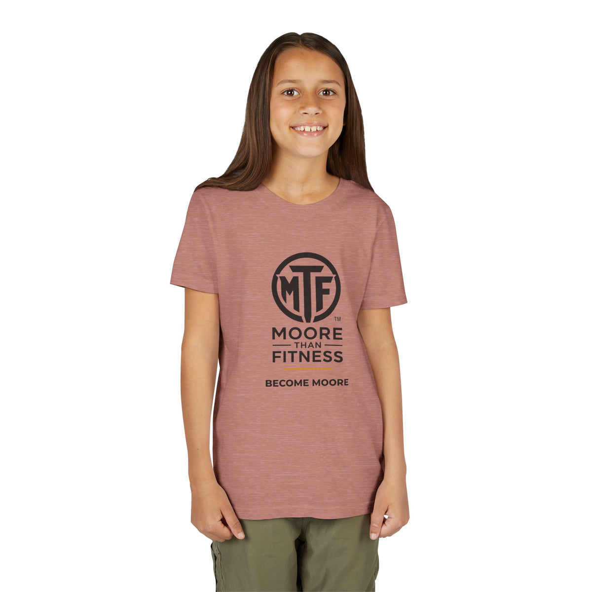 Youth Tee — Moore Than Fitness 'Become Moore' Logo Tee (Move With Purpose)
