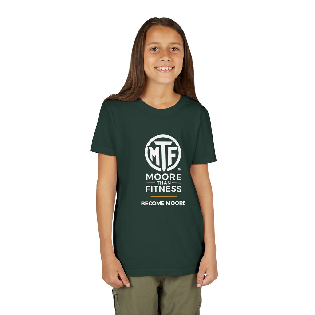 Youth Tee — Moore Than Fitness 'Become Moore' Logo Tee (Move With Purpose)
