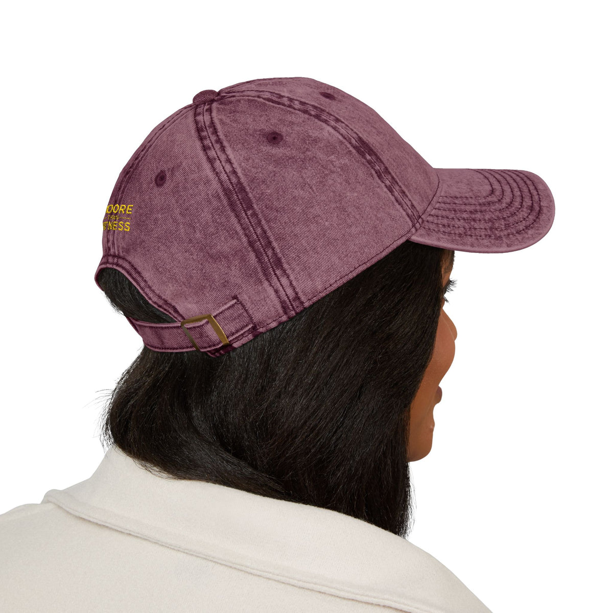 Vintage Embroidered Cap — Distressed Monogram Dad Hat